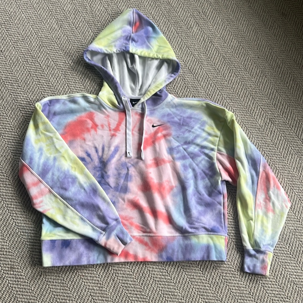 Nike crop tie die hoodie